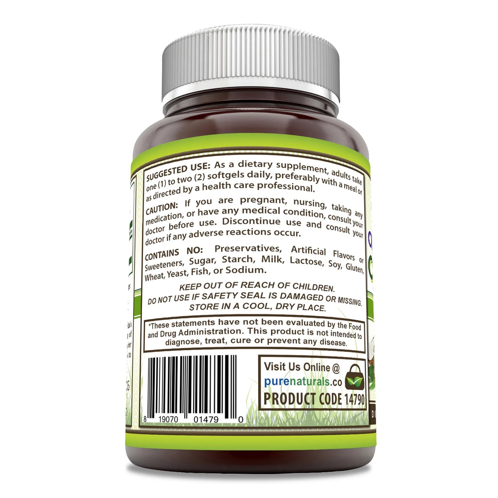 Extra Virgin Coconut Oil 1000mg 360 Softgels Supplement N529013