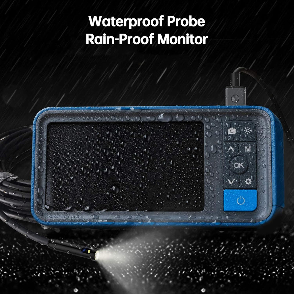 Dual Lens Endoscope Borescope 4.5 HD Inspection Camera with Light 16.5ft I1675