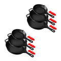 3 Piece Non Stick Cast Iron Skillet Fry Pan Set C205187