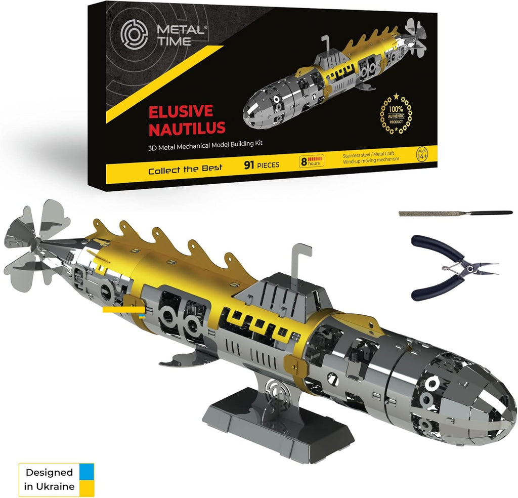 91 Pieces Stainless Steel 3D Mechanical Model Building Kit H8934