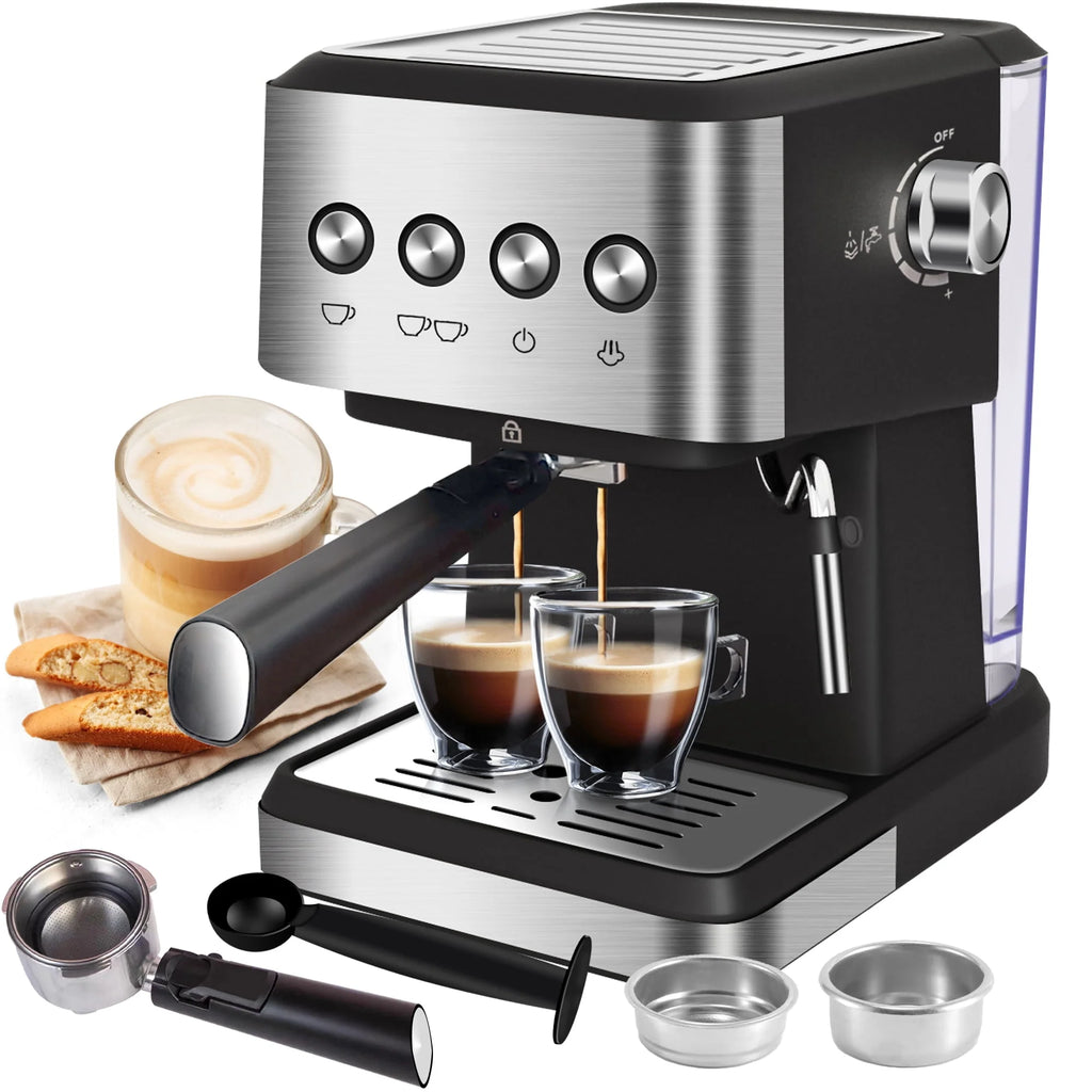 20 Bar Stainless Steel Espresso Machine with Milk Frother B570991