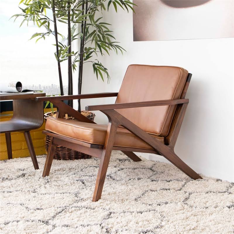 Leon Cognac Tan Leather Accent Chair H265492