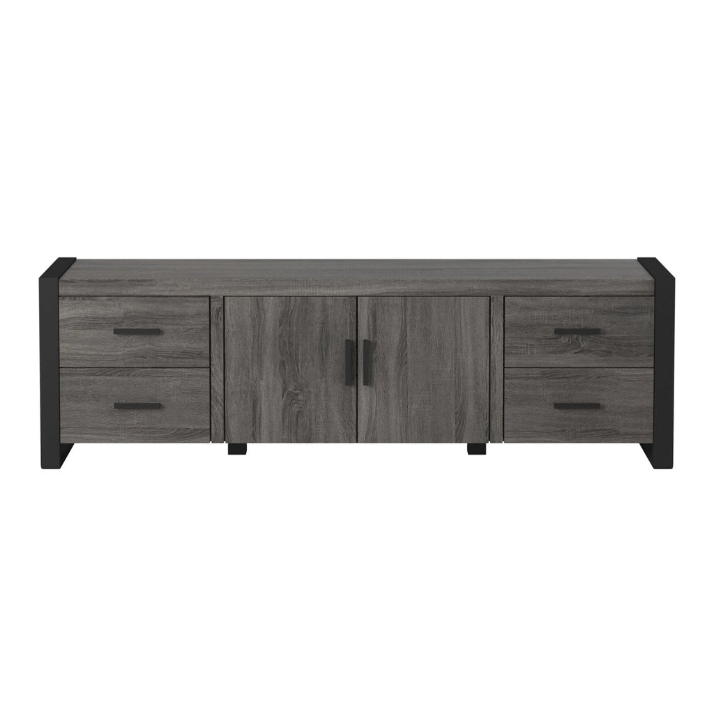 Metal and Wood TV Stand up to 78" Charcoal K4251