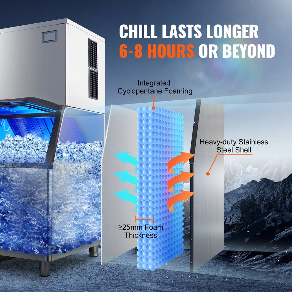Commercial Ice Maker with 30.7 lb Storage Container Z9379