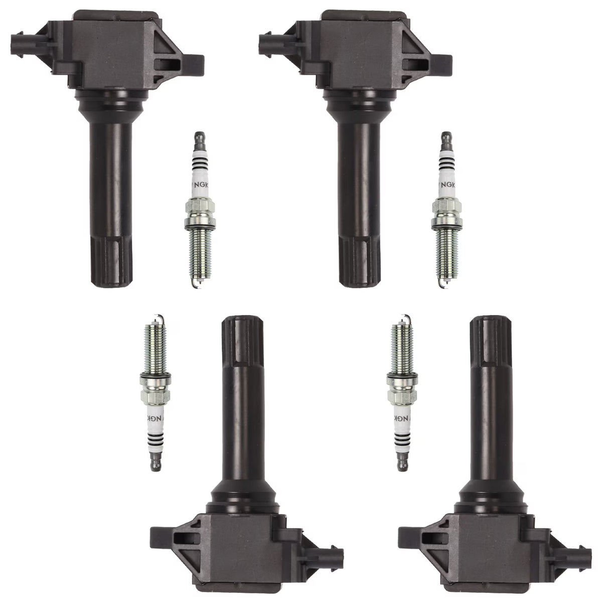 Set of 4 Ignition Coils and Iridium Spark Plugs M436735