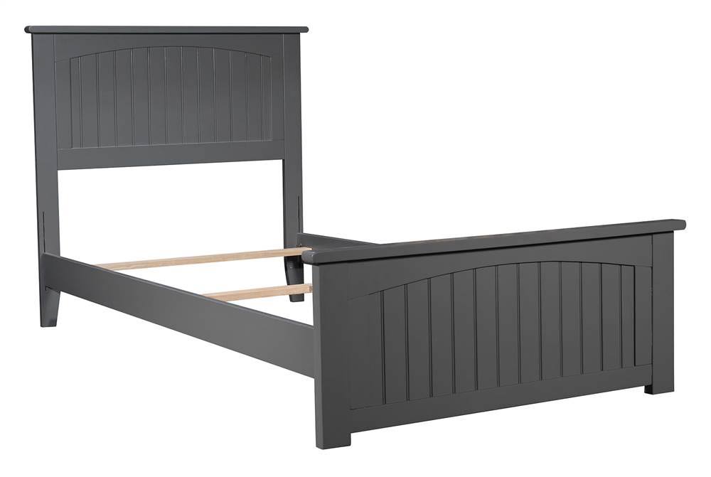 Twin XL Traditional Bed with Foot Board in Grey T85151