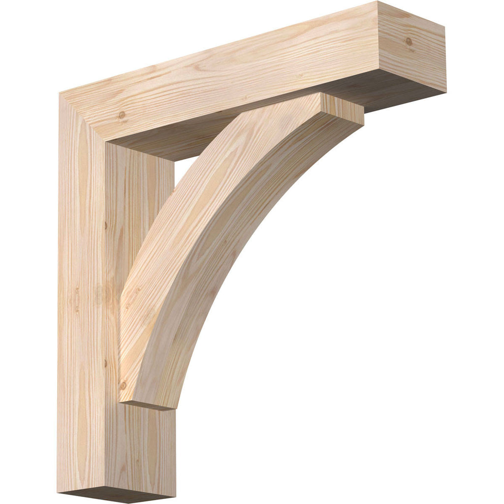 Thorton Block Smooth Bracket with Offset Brace, Douglas Fir H52753