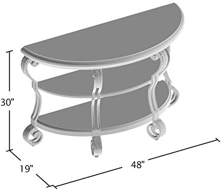 Traditional Wood 2-Shelf Console Table Brown Cherry W76676