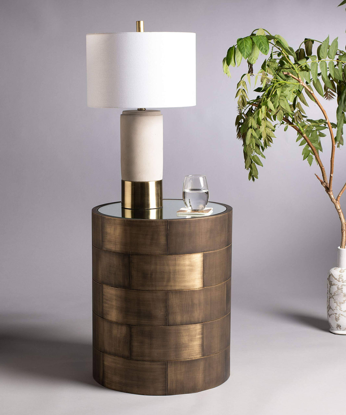 Brass Round Side Table T146