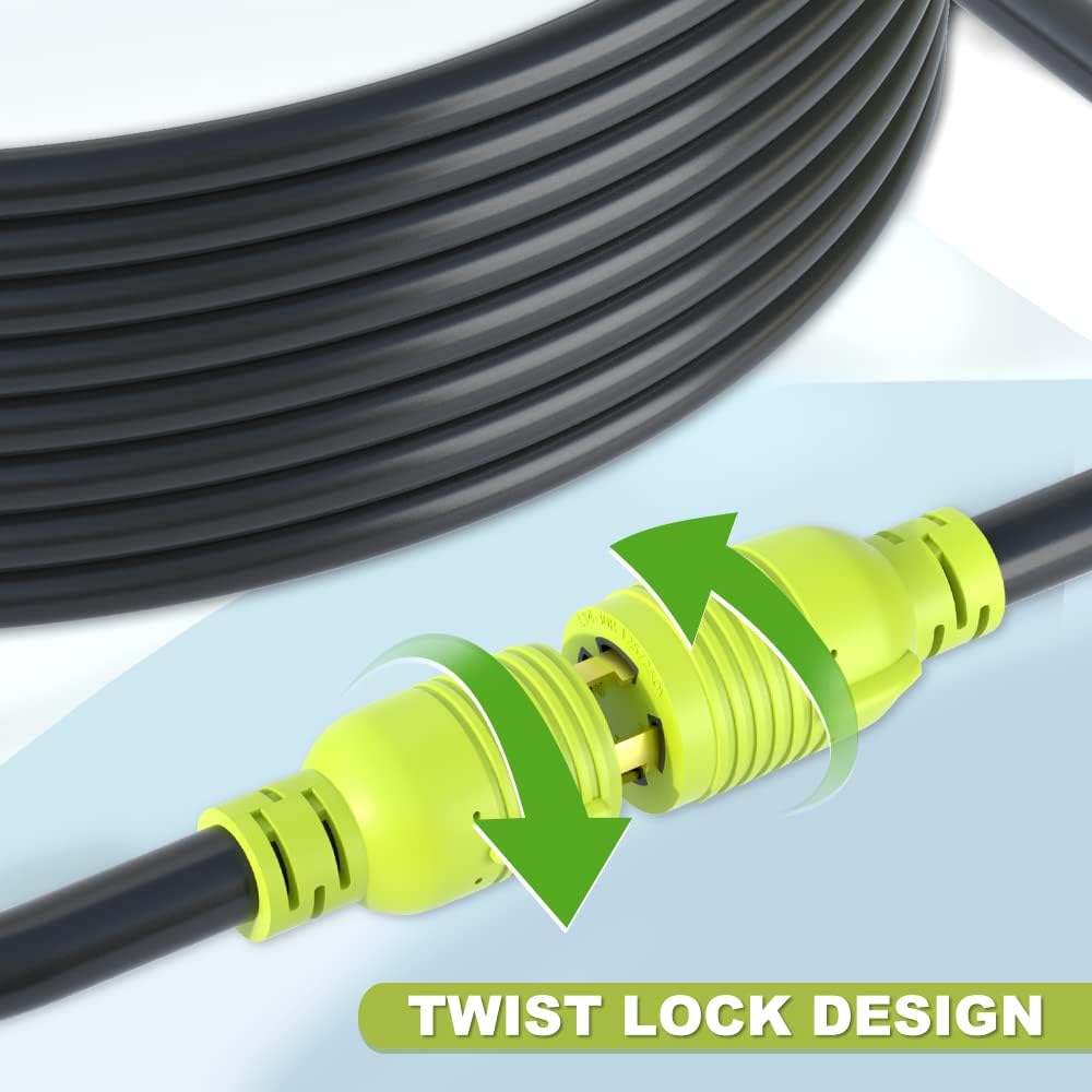 4 Prong 30 Amp Generator Extension Cord, NEMA L14-30P/L14-30R, 10 Gauge SJTW, 50FT X733