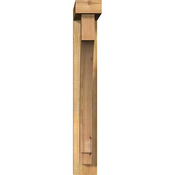 Western Red Cedar Rough Sawn Bracket with Offset Brace L236