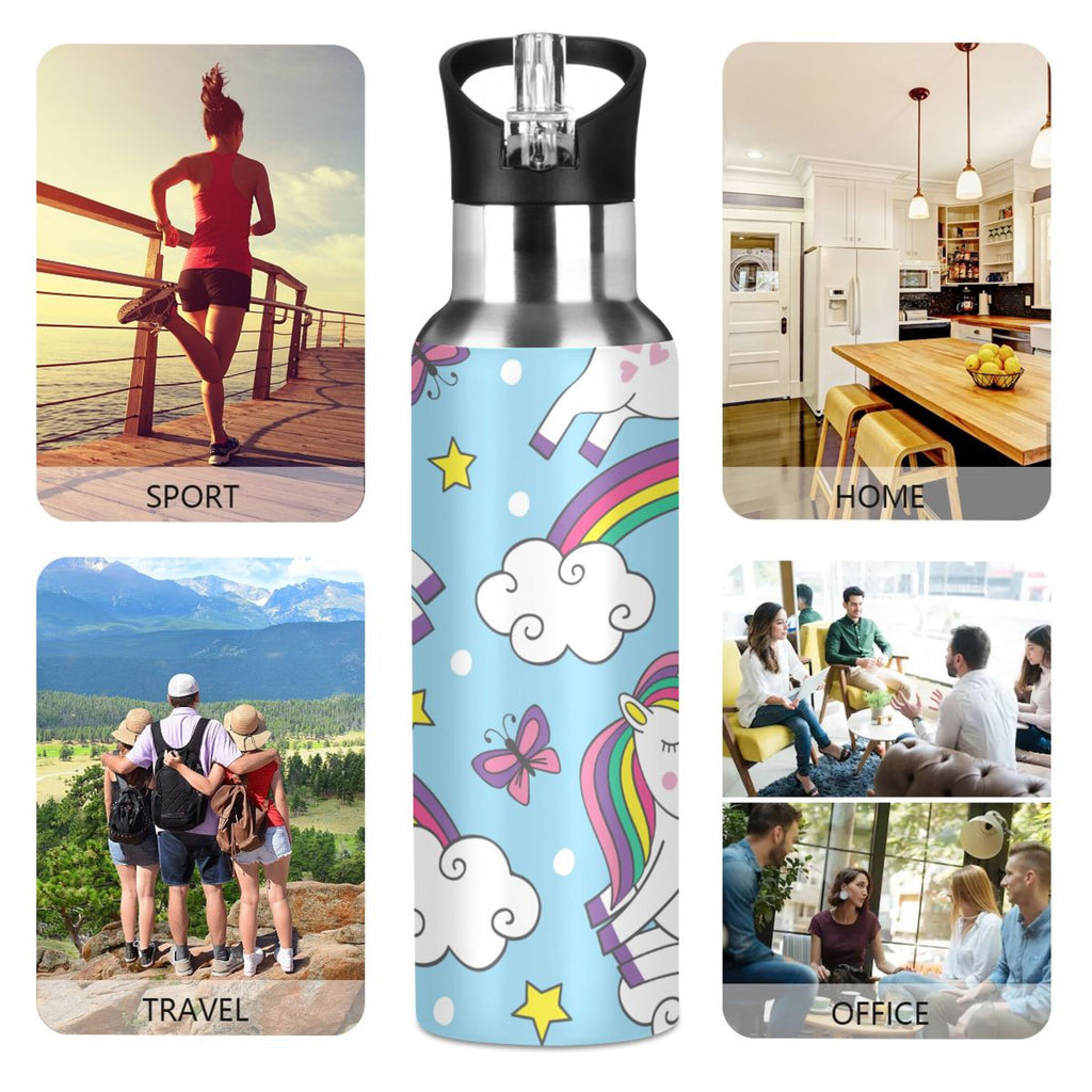 Stainless Steel Insulated Water Bottle with Straw Lid F586467