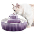 Ceramic Cat Water Fountain, 2.1 L Drinking Fountain Bowl D630