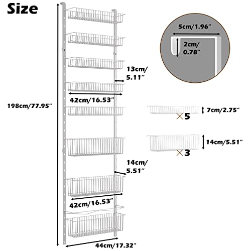 8-Tier Over the Door Metal Pantry Organizer E289