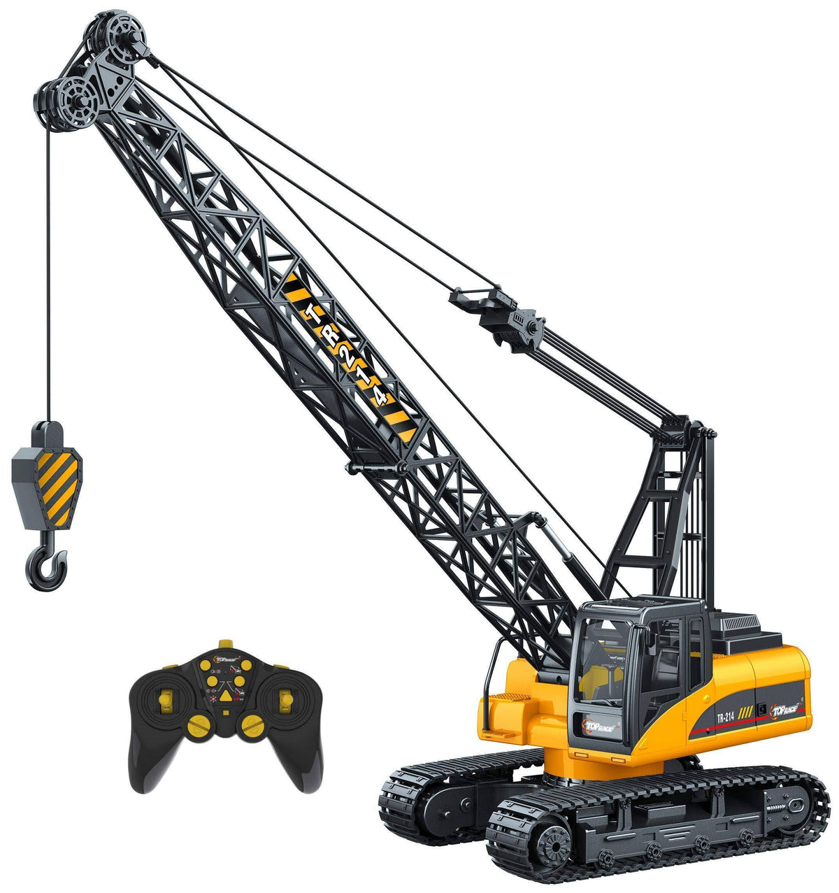 15 Channel Remote Control Crane 1 14 Scale Battery Powered RC Construction Toy with Heavy Metal Hook R71982