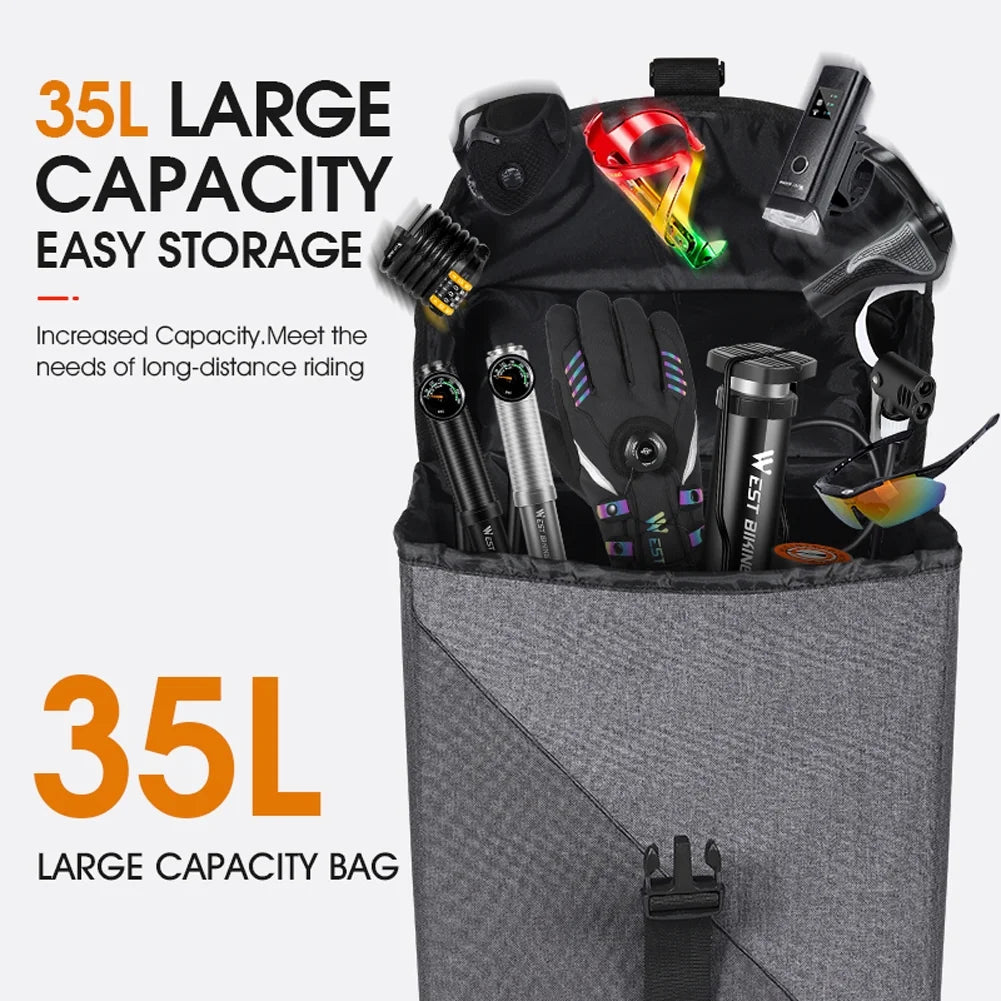 Bike Rear Seats Bag 35L Double Luggage Carriers H40024