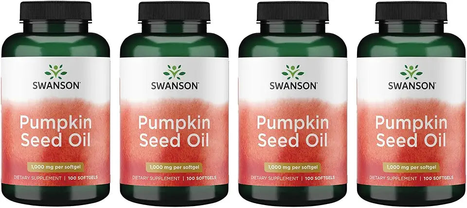 Pumpkin Seed Oil 1000mg 100 Softgel Capsules 4 Pack Q561