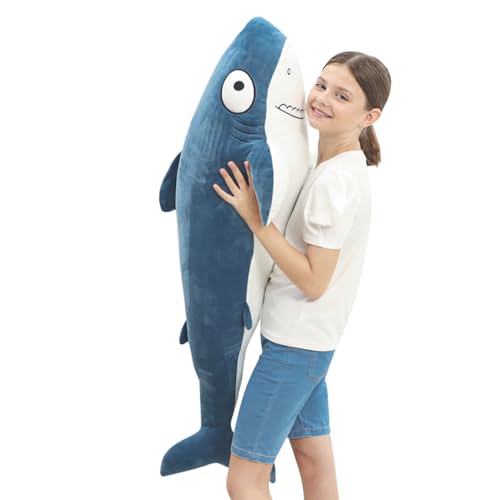 Blue 32” Shark Plush Stuffed Animal N834