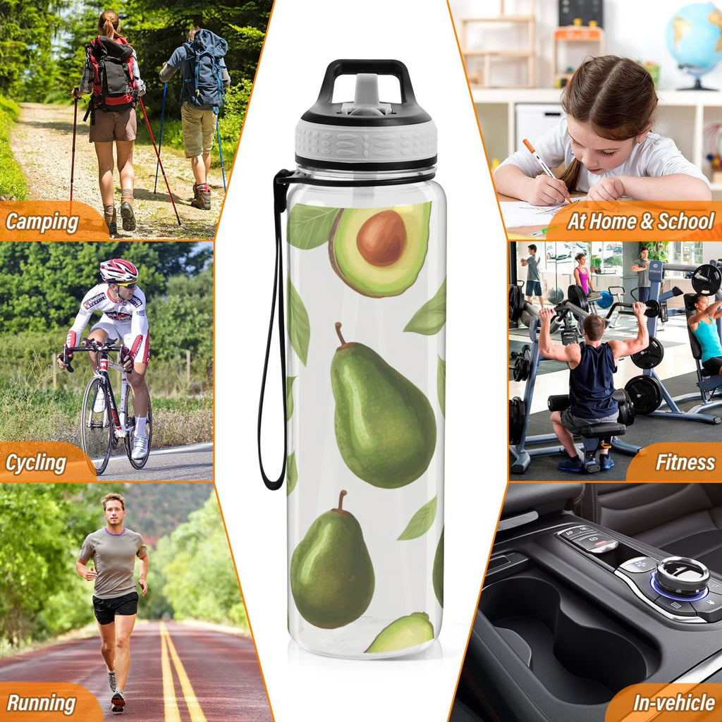 32oz Tritan Clear Water Bottle with Straw M40541