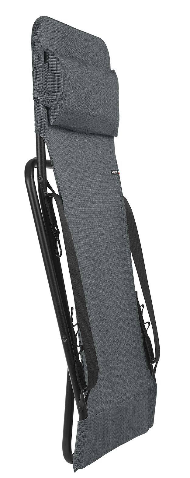 Black Steel Frame Folding Sling Chair E8976