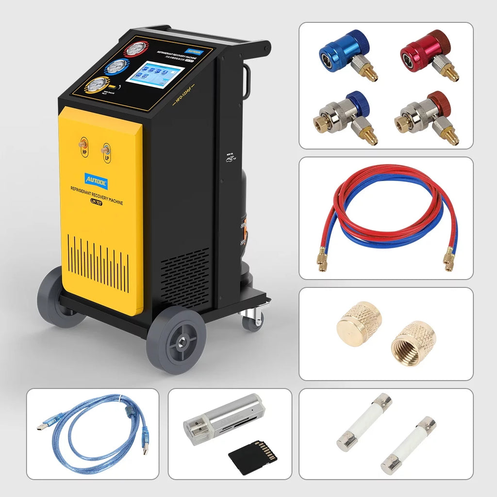 Automatic AC Refrigerant Recovery Machine 3/8 HP 110V for R134a R1234yf K677