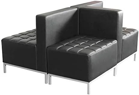Black Powered Armless L Sectional N142219