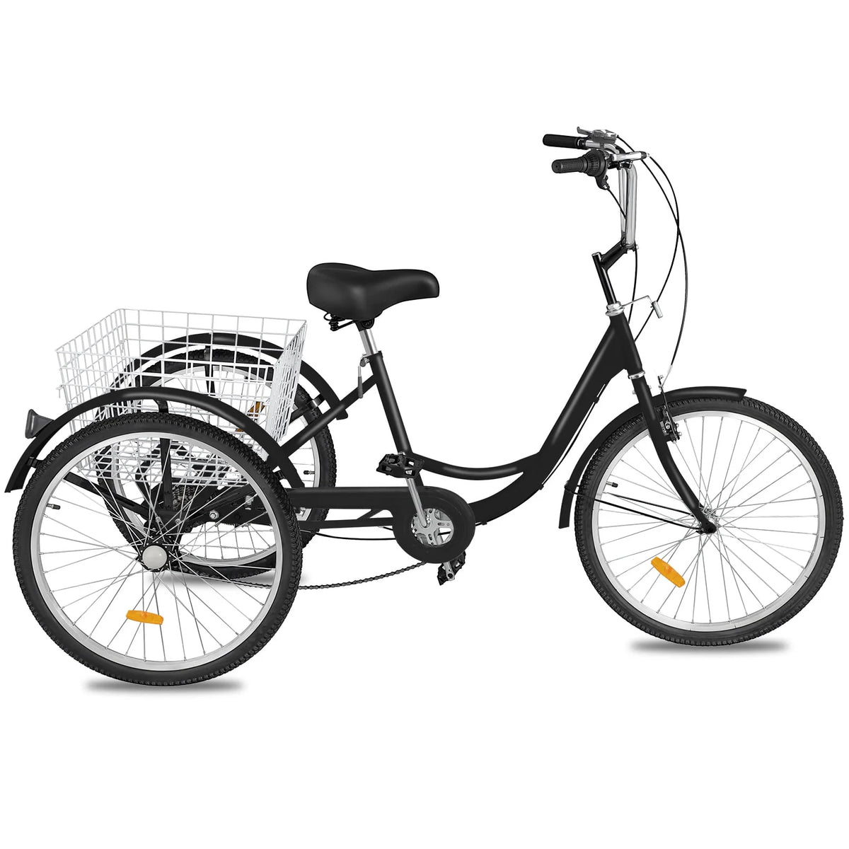 24 1-Speed 3 Wheel Adult Tricycle with Basket Y53424