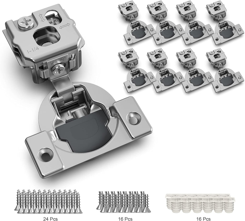 8 Pack Soft Close Adjustable Cabinet Hinge J4806