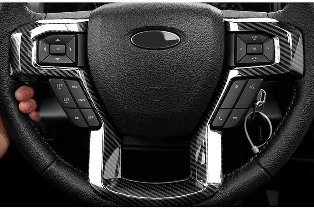 ABS Carbon Fiber Pattern Steering Wheel Trim Panel Cover E268618