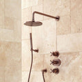 Thermostatic Shower System with Rainfall Shower Head and Hand Shower K8670