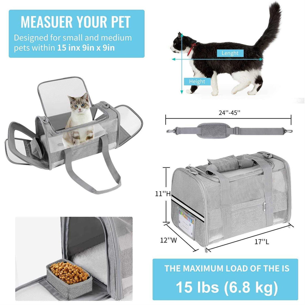 Airline Approved Pet Carrier for Small Dogs Cats Under 15 Lbs Z45954