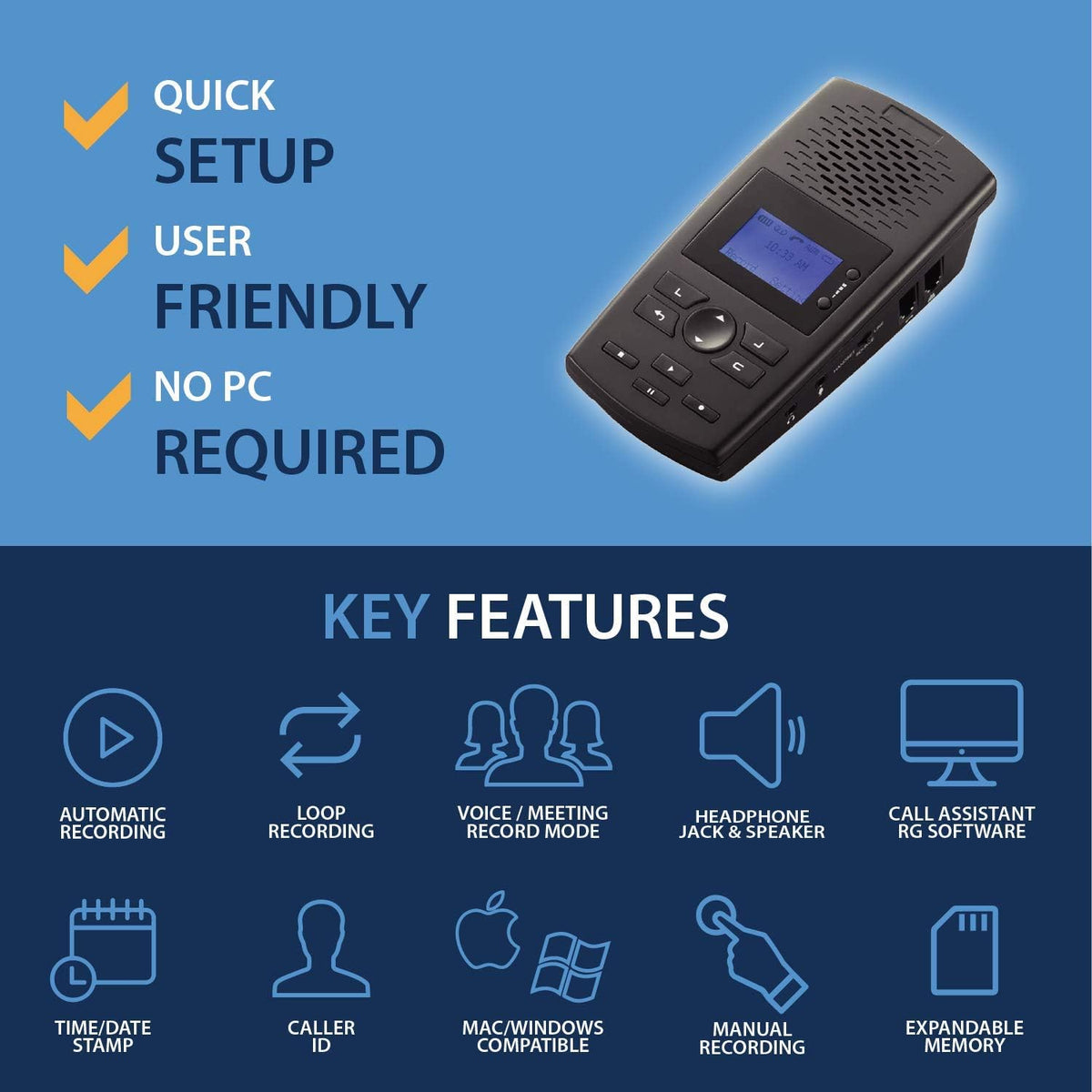 Landline Phone Call Recorder E22050