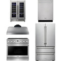 36 Gas Range, Range Hood, Refrigerator, Dishwasher and Wine Cooler M3439
