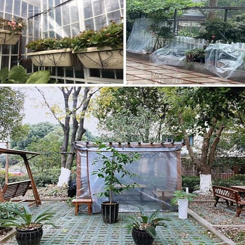 7x7 FT Clear Waterproof PVC Tarps Tarpaulin U5204