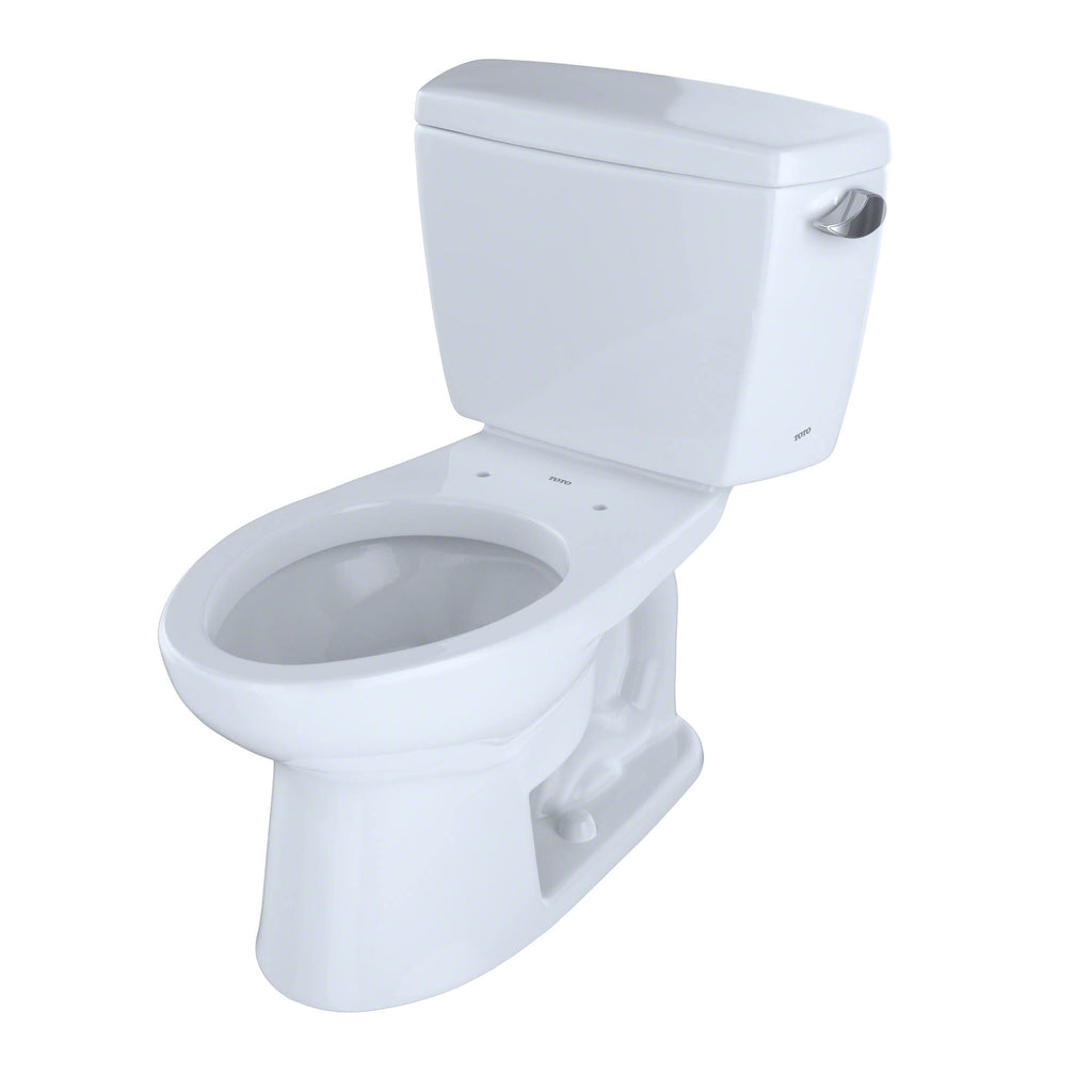 Cotton White Elongated Two-Piece Toilet with Right-Hand Trip Lever P451