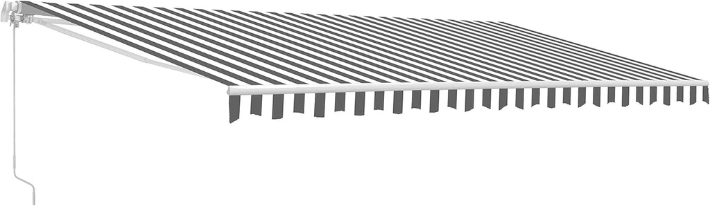 Motorized Retractable Patio Awning with Polyester Canopy C979342