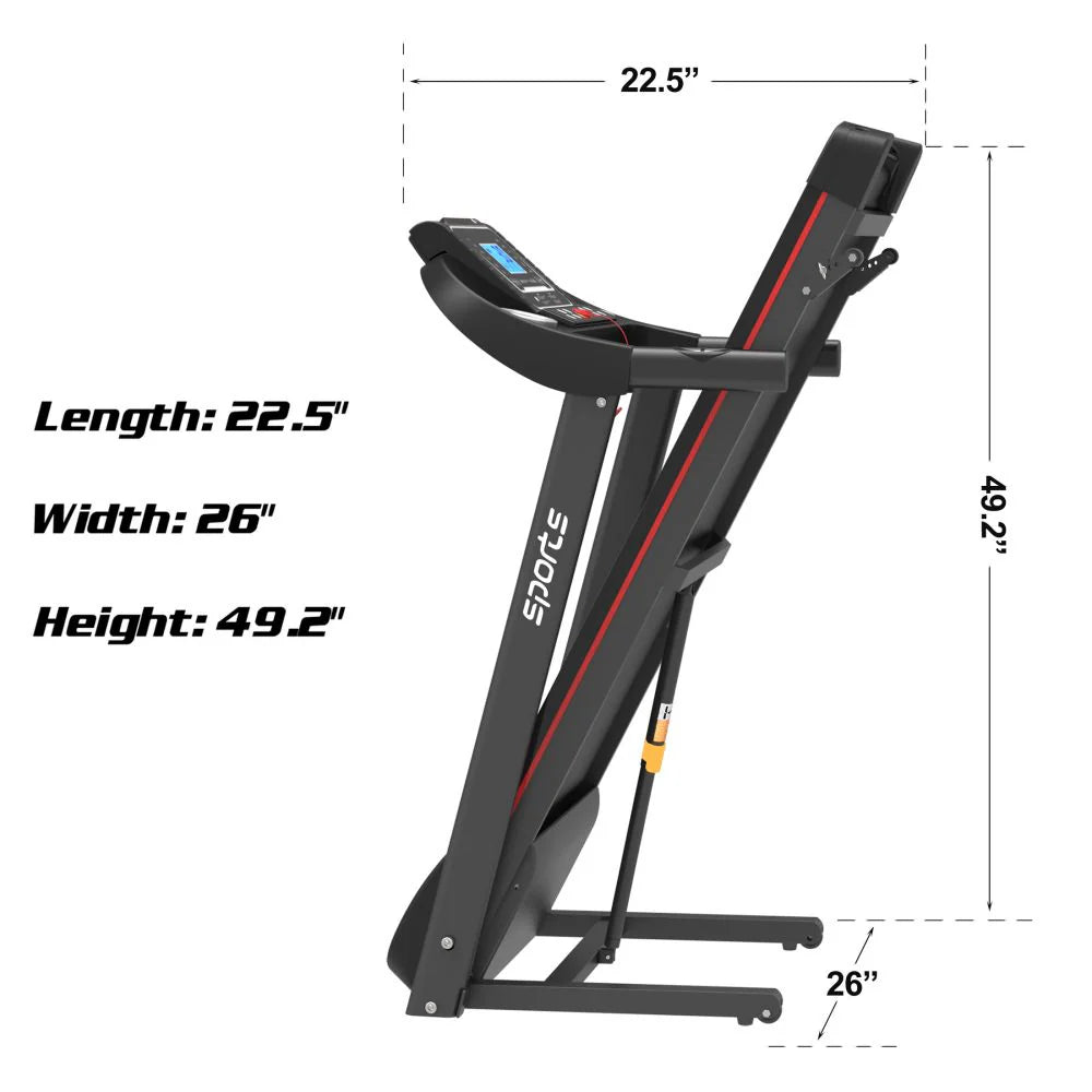 Foldable Treadmill with Incline O1749