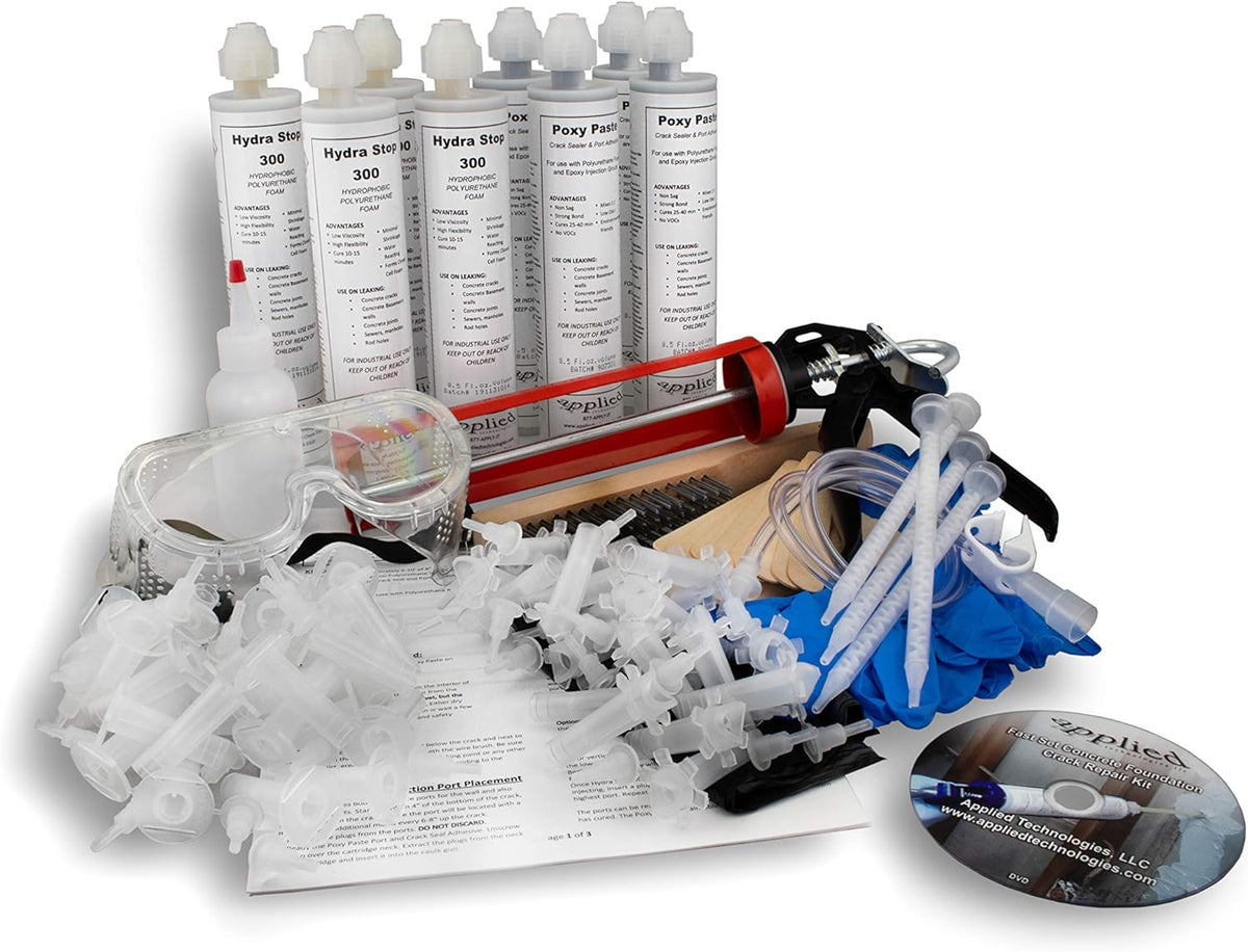 Concrete Foundation Crack Leak Repair Kit J182304