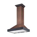 36 in. Hand-Hammered Copper Wall Range Hood Z942
