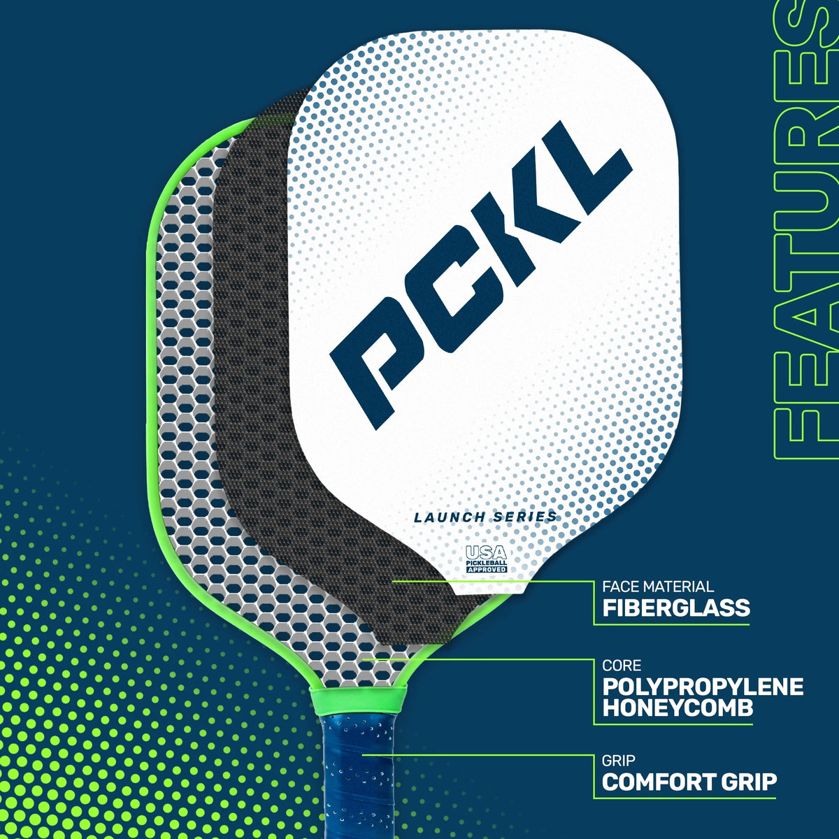Fiberglass Face Pickleball Paddle Racket S2324
