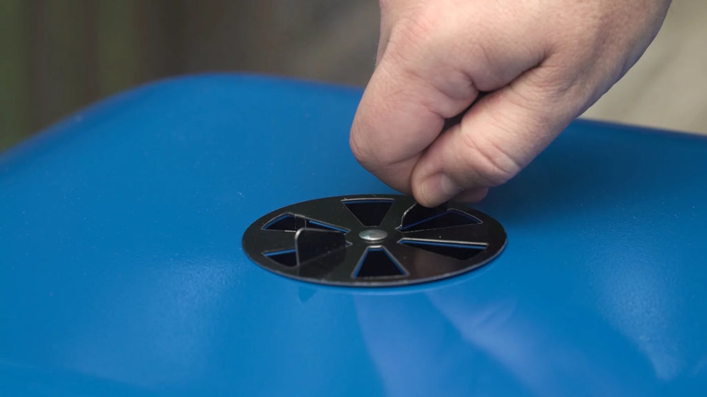 Blue Portable Steel Charcoal Grill I643