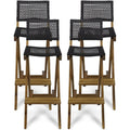 Acacia Wood Folding Barstools Set of 4 K610