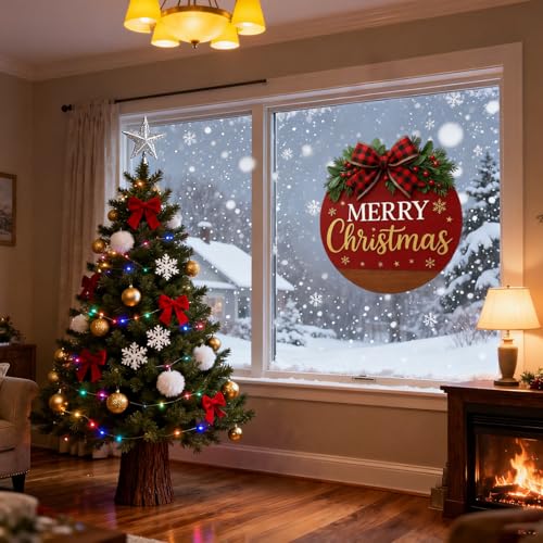 Christmas Wreath Hanging Sign with Bow Q4927