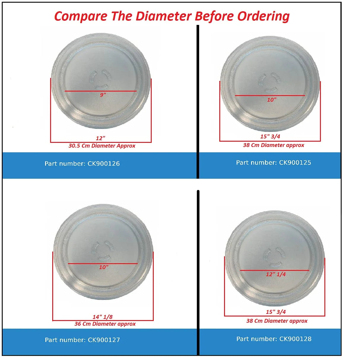 15" Microwave Glass Turntable Tray X37755