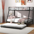 Twin Over Full Metal Bunk Bed with Trundle Z65254