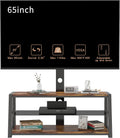 Swivel Floor TV Stand with Adjustable Tempered Wooden Shelves Q615136