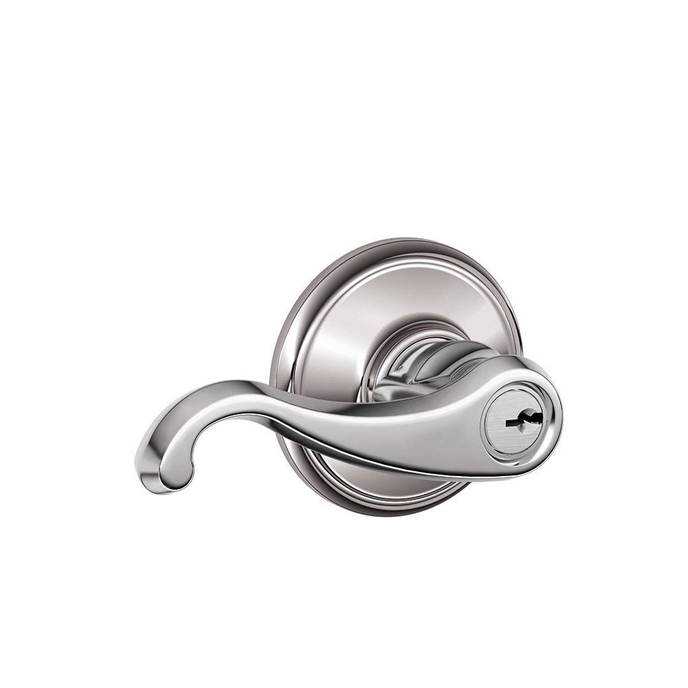 Keyed Entry Lever Bright Chrome B473