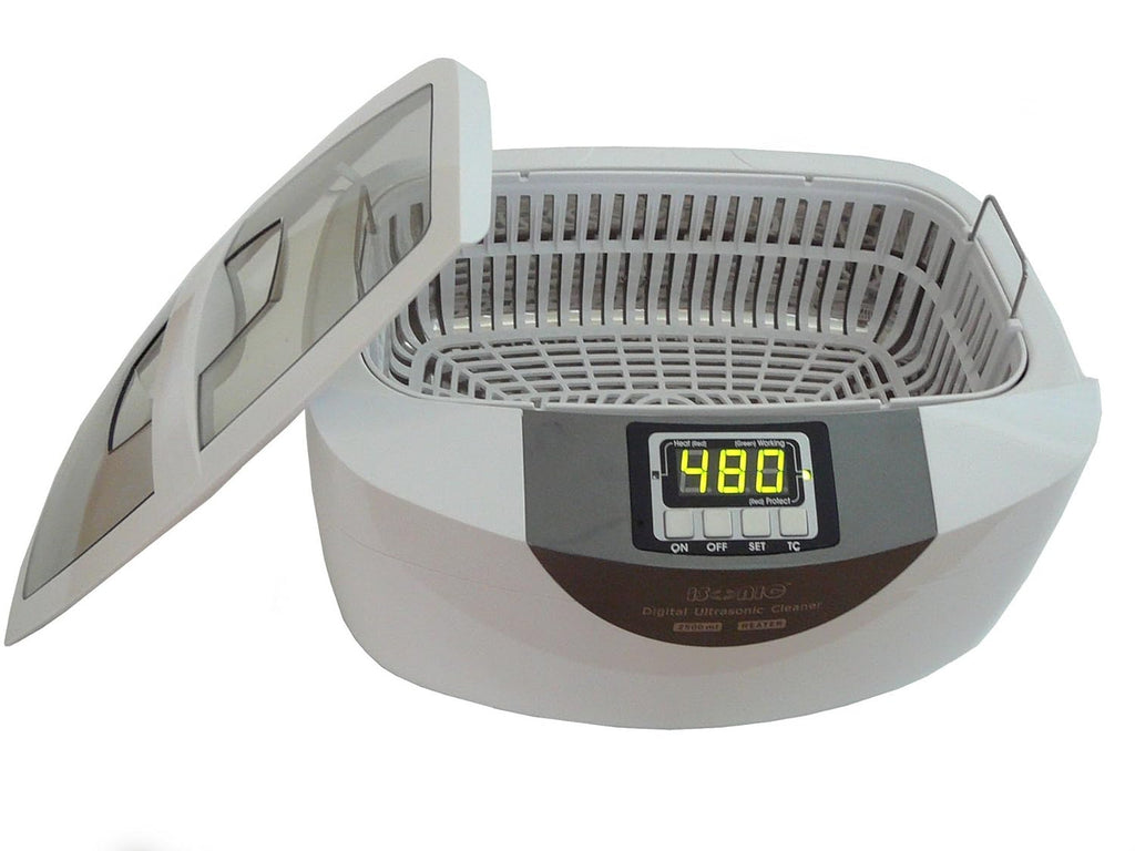Commercial Ultrasonic Cleaner, 2.5L, White, Plastic Tray, 110V B7228