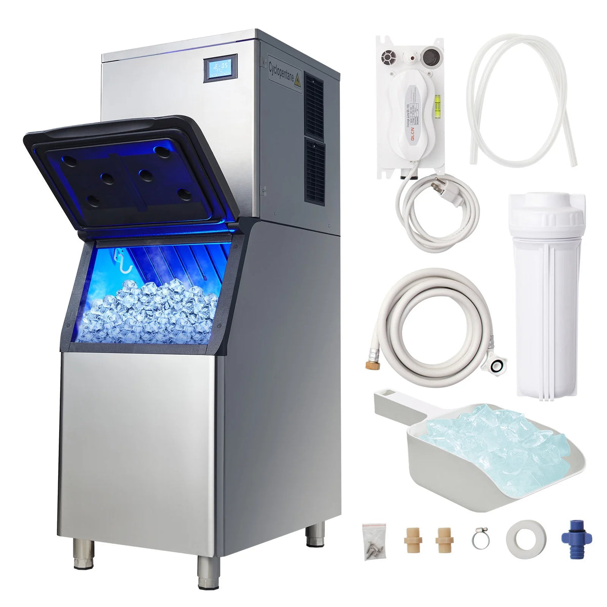 Commercial Ice Maker with 30.7 lb Storage Container Z9379