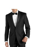 Black Single Breasted Notch Lapel Tuxedo Suit Set W232